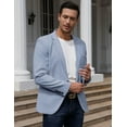 thumbnail image 6 of Yesfashion Mens Casual Blazer Sport Coats One Button Lightweight Knit Textured Suit Jackets for Men, 6 of 9