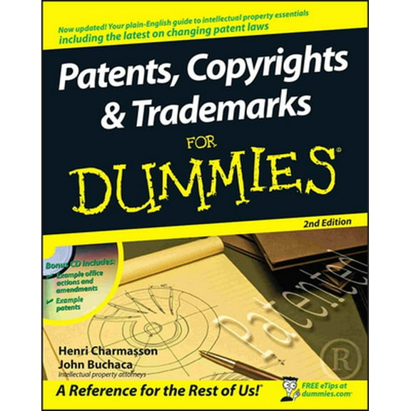 Pre-Owned Patents, Copyrights and Trademarks for Dummies [With CDROM] (Paperback) 0470339454 9780470339459