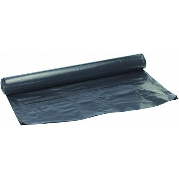 Unbranded Polyethylene Sheeting - 12 Ft x 50 Ft, 4 Mil, Black Heavy Duty Plastic