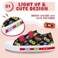 thumbnail image 2 of FUNCOO PLUS Toddler Kids Light Up Sneakers Boys Canvas Shoes, Racing Car, Size 1, 2 of 7