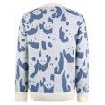 thumbnail image 4 of Lovskoo 2024 Sweaters for Women Trendy Casual Round Neck Long Sleeve Print Comfy Sweater Blue, 4 of 5