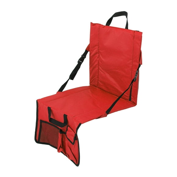 Coussin de Stade, Large Applicabilité Réglable Angle Portable Porter Coussins de Gradation avec Poche pour Stade pour Pique-Nique Rouge