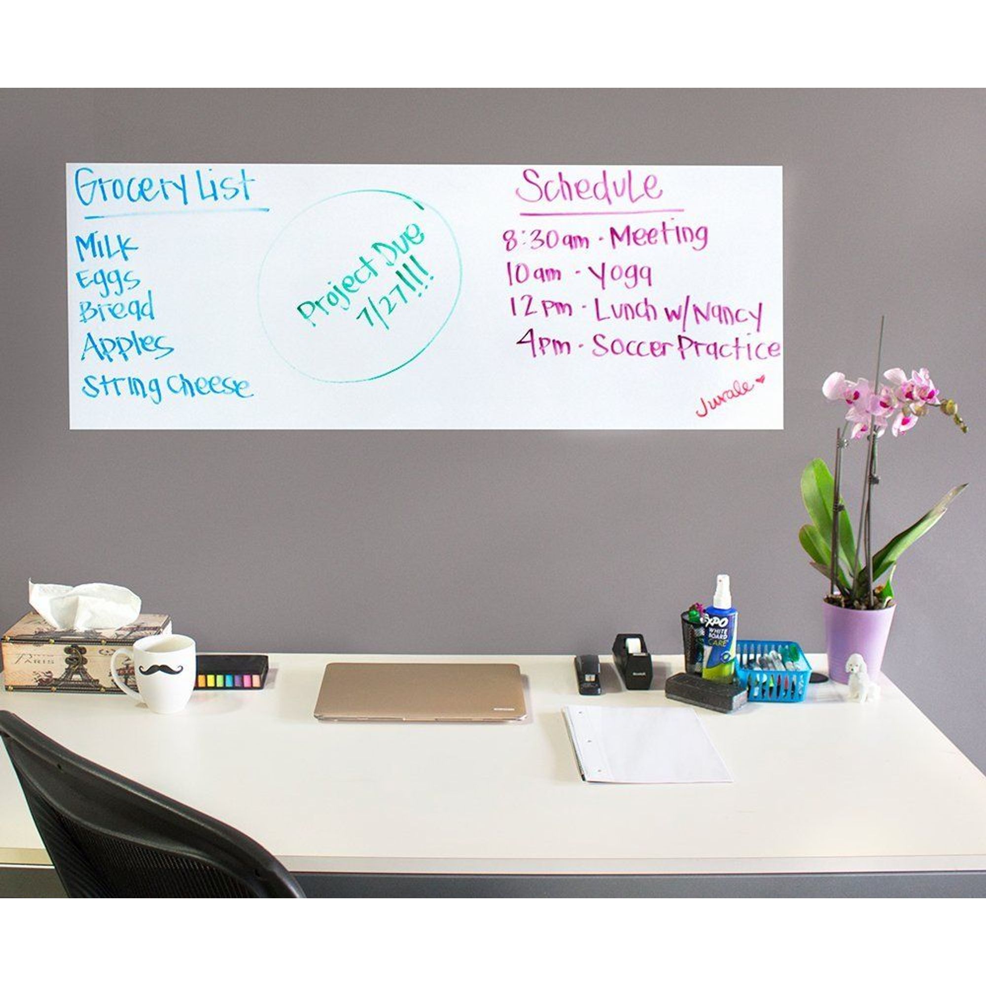 White Board Paper 2 Pack Peel And Stick Dry Erase Sheets Self 
