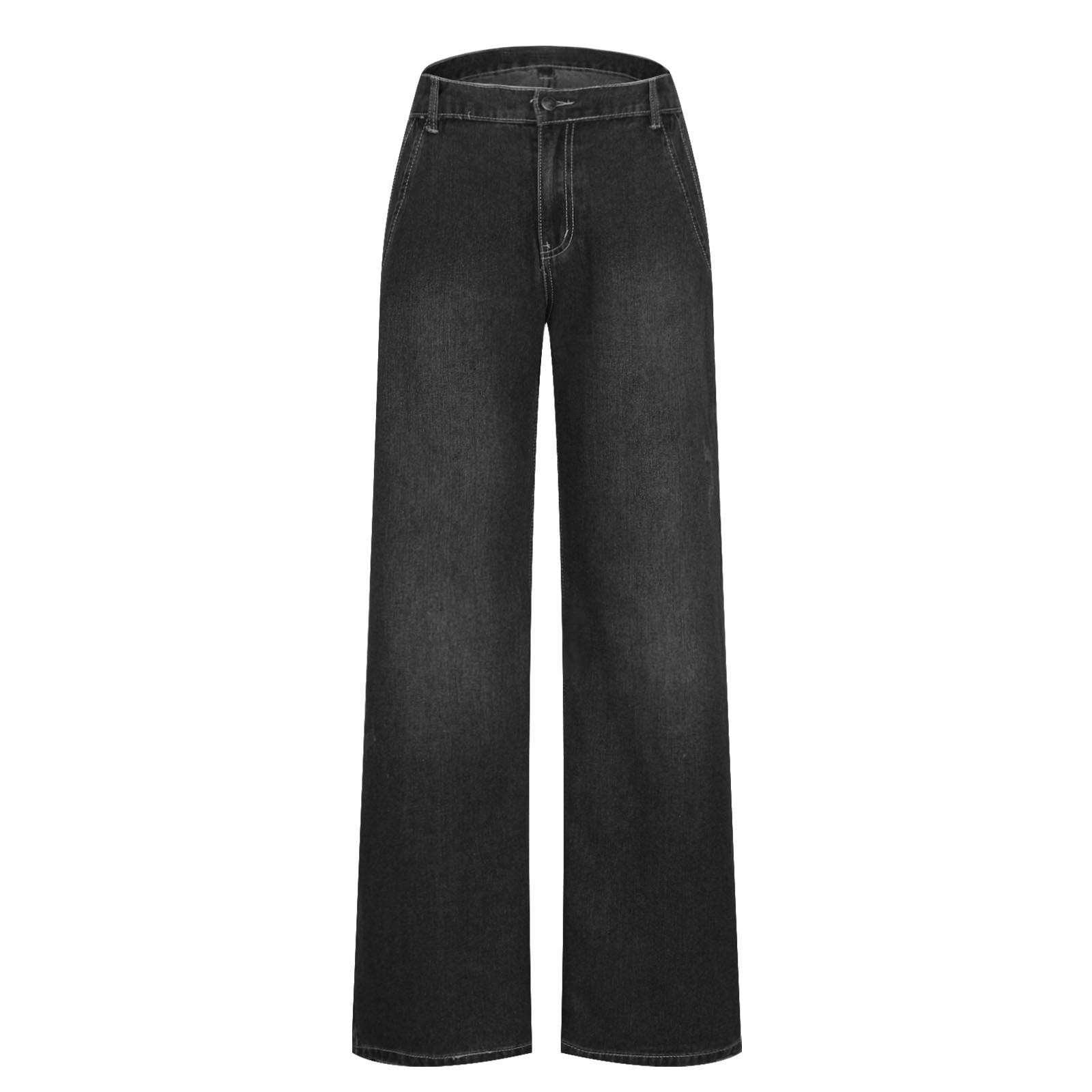 BXJX Women's Pants Jeans Loose Straight Leg High Waisted BXJX Women's Pants Jeans Loose Straight Leg High Waisted