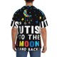 thumbnail image 3 of Fotbe I Love With Autism To The Moon And Back Camisa Estampada de Manga Corta para Hombre, Casual de Verano, Estilo Playero, Sin Arrugas-Small, 3 of 5