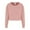DUSTY PINK, variant on Ladies' Cropped Pullover Sweatshirt - HEATHER GREY - XL