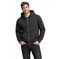 thumbnail image 2 of SOCKS'NBULK 24 Pack Wholesale Full Zip Hoodies ASSORTED MIXED SIZES, Bulk Cotton Fleece Zippered Sweatshirts for Men & Women, Shelter Donation, Shelters, Hoodie Case Charcoal Gray Color, 2 of 5