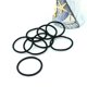 thumbnail image 1 of YSNOOWE 40Ud Ligas Negras Para El Resistentes Y Elásticas Para Peinados Con Corto O Largo, 1 of 6