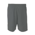 thumbnail image 2 of A4 N5178 Mens Fast Break Short - Graphite/White - 2XL, 2 of 2