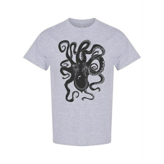 Black Evil Octopus T-Shirt Men -Image by Shutterstock, Male Medium