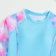 thumbnail image 4 of WOYY Big Girls Tie Dye Long Sleeve Rash Guard with Boyshorts UPF 50+ Quick Dry Bathing Suit, 4 of 6