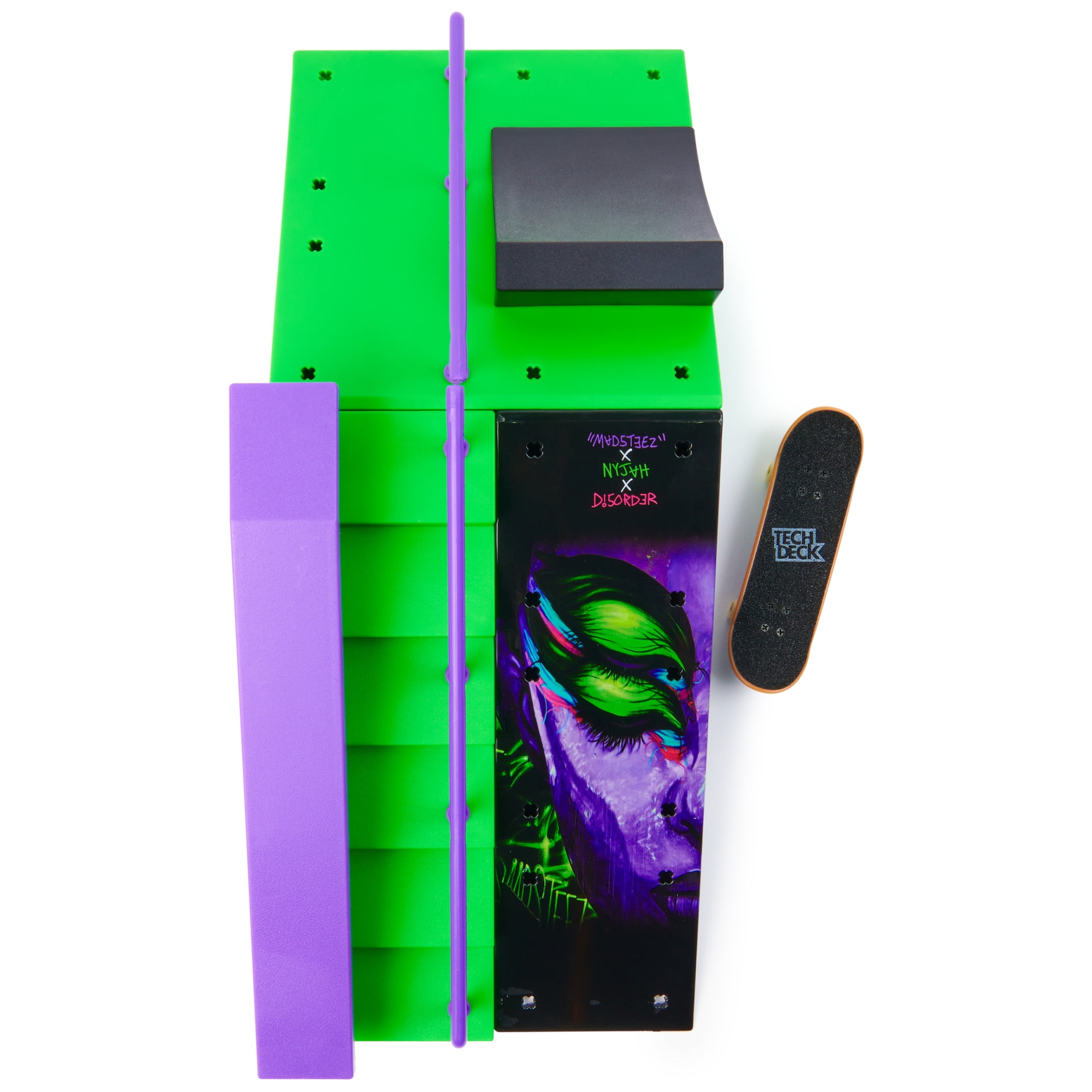 Tech Deck, Nyjah Rail Shredder Skatepark, X-Connect Fingerboard Playset (Walmart Exclusive)