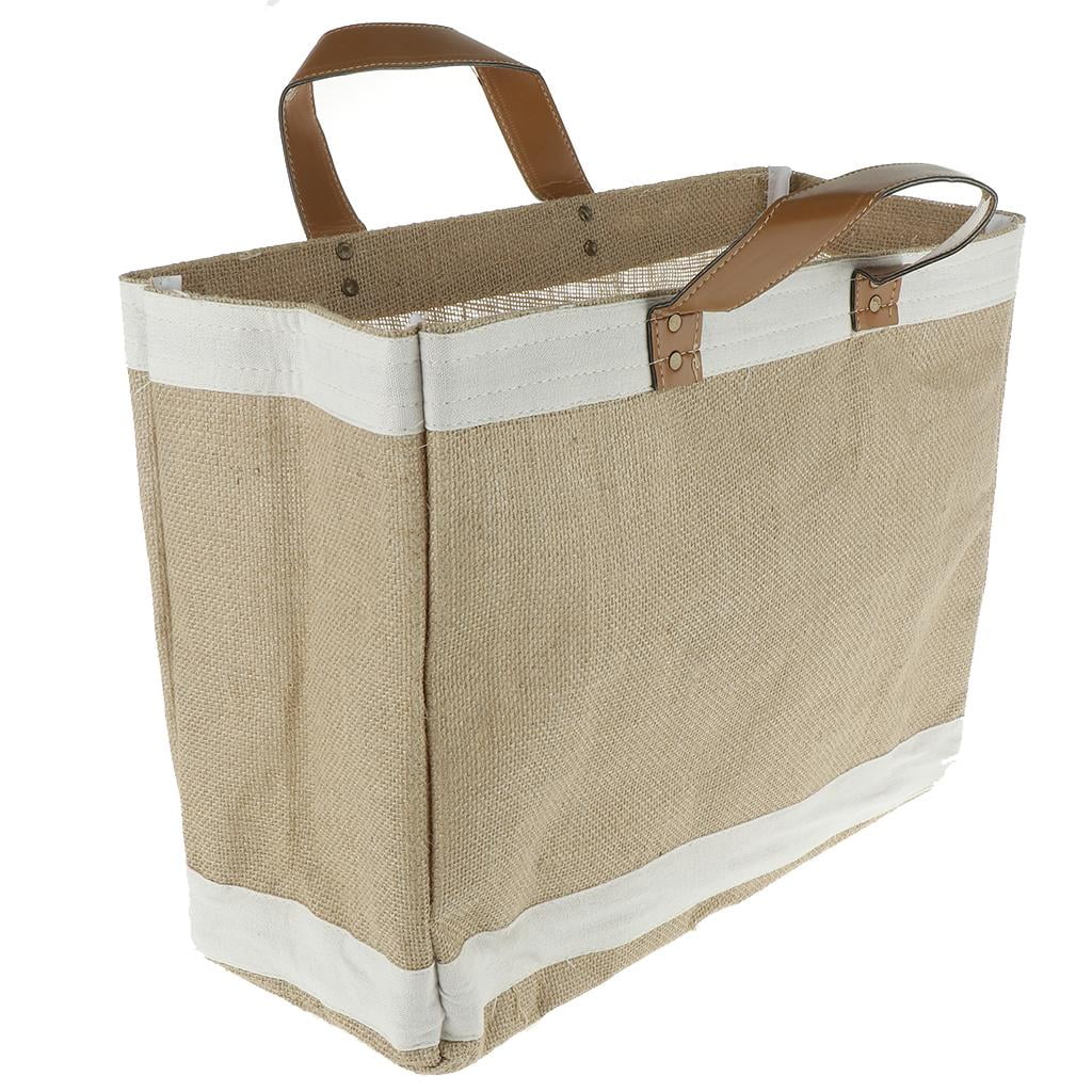 Reusable Grocery Bags Grocery Tote Foldable Waterproof Jute Reusable Shopping Bags Washable Durable and Lightweight L 45x35x20cm Walmart