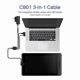 thumbnail image 2 of 3-in-1 Cable Compatible with Graphics Drawing Monitor, Fits KAMVAS Pro 16, Pro 13, GT-133 Models, 2 of 5