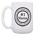 thumbnail image 2 of ThisWear Nursing Gift #1 Nurse Best Nurse Ever CNA Gifts LPN Gifts RN Gifts 15oz Coffee Mug, 2 of 4