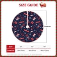 thumbnail image 2 of Xecao Winter Skiing Snowflakes Pattern Christmas Tree Skirt Round Xmas Tree Mat Base Cover for Holiday Home Decorations-30", 2 of 6