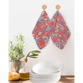 thumbnail image 2 of Red Garden Kitchen Dish Towels for Drying Dishes Set of 2, Modern Art Retro Building Trees Landscape Waffle Weave Microfiber Terry Hand Tea Bathroom Towels Quick Dry & Absorbent Towel 12x12, 2 of 7