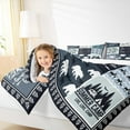 thumbnail image 4 of jejeloiu Happy Camping Full Size Comforter Sets,Wild Bear Deer Bedding Comforter Set,Blue Black Bedding Sets For Boys Kids,Super Cozy Room Decor,3pcs, 4 of 8