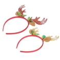 thumbnail image 2 of EeaseMX 2 diademas de astas navideñas para fiestas, disfraces, cosplay, aros de pelo de ciervo para mujeres, niñas y niños., 2 of 7