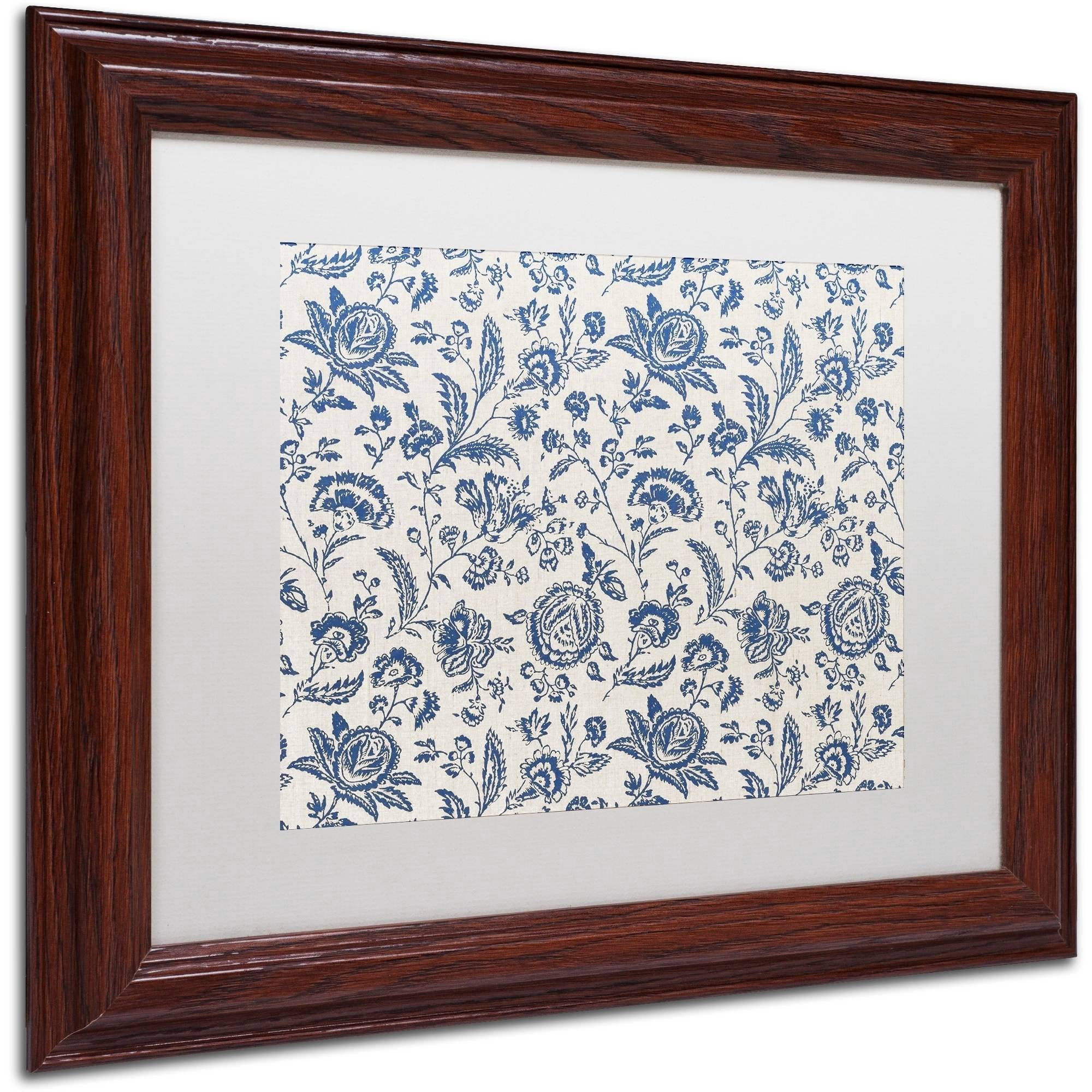 Trademark Fine Art "Toile Fabrics IX" Canvas Art by Color Bakery White Matte, Wood Frame
