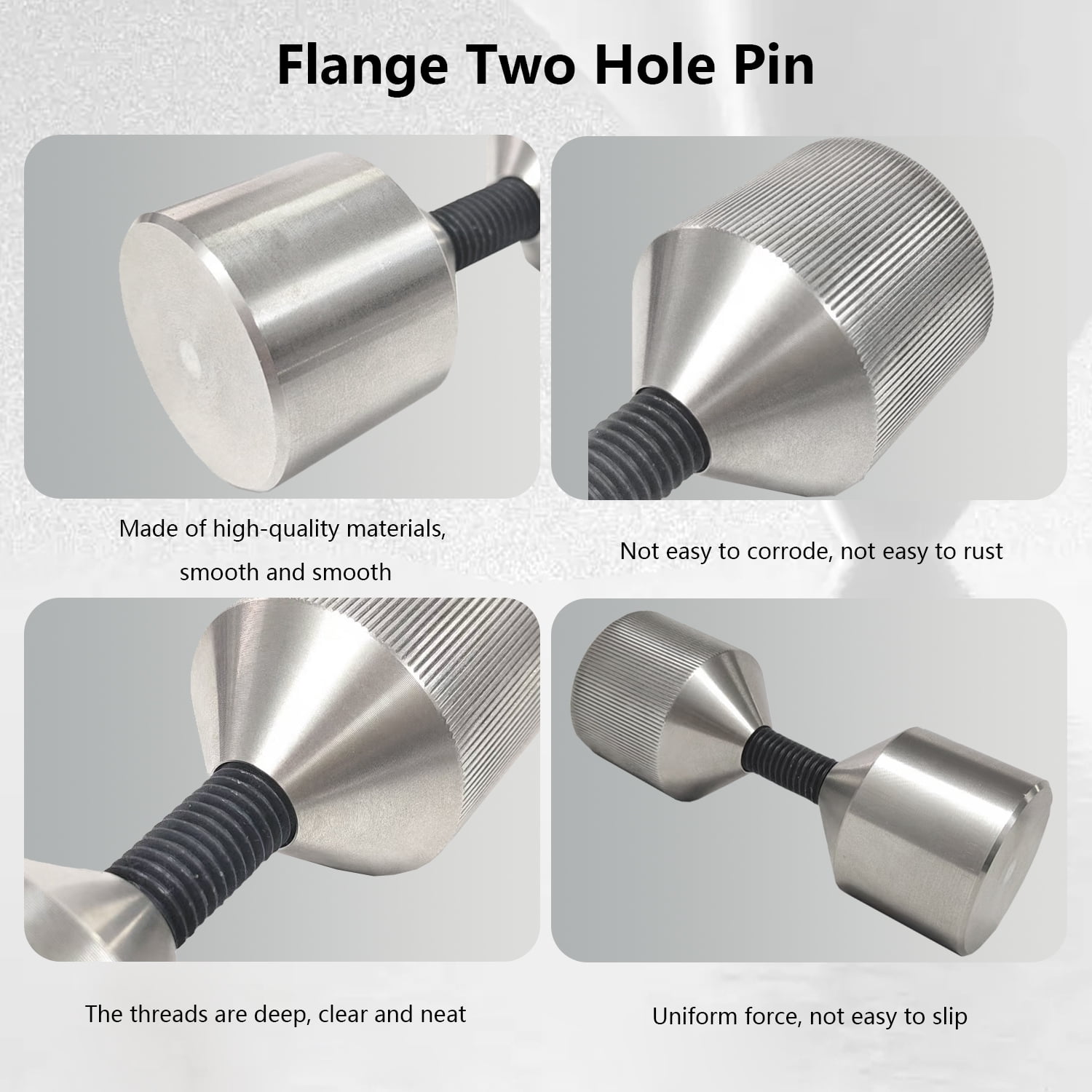 Flange Two Hole Pins 1-1/8” Two Hole Alignment Pins & 1-5/8” Two Hole Alignment Pins Stainless Steel Flange pin 4 Pcs