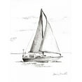 thumbnail image 3 of Loreth, Lanie 15x18 Black Modern Framed Museum Art Print Titled - Coastal Boat Sketch I, 3 of 5