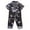 Navy, variant on LUOGENLI Girls Pajamas Size 14-21 Soft Toddler Kids Boys Girls Satin Short Sleeve Cartoon Button down Shirt Tops + Long Pants Silk Pajamas Sleepwear Outfits Loungewear Set White 1-2 Years
