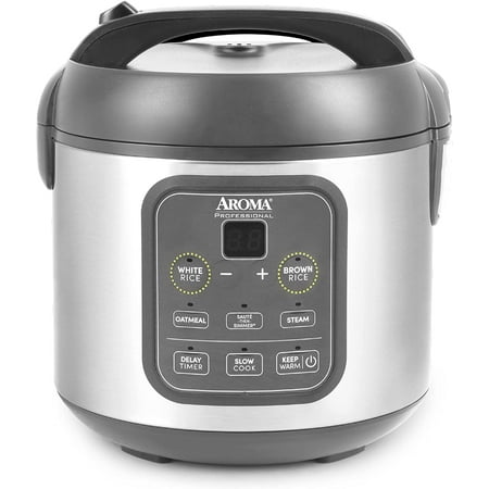 AROMA Professional 8-Cup (Cooked) / 2Qt. Digital Rice & Grain Multicooker  Gray  New  ARC-994SG