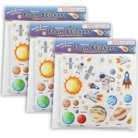 UPC: 0194629119394 | READY 2 LEARN Foam Stickers Space 152 Per Pack 3 Packs
