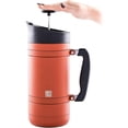 thumbnail image 3 of BaseCamp Coffee Press - Double Wall Insulated Stainless Steel - Bru-Stop Technology, No Grounds in Coffee, No Spill Lid (Red Rock, 48 fl.oz), 3 of 5