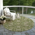 thumbnail image 6 of Addison Rugs Chantille Indoor/Outdoor Transitional Moroccan Olive Washable Round Rug, 8' x 8', 6 of 6