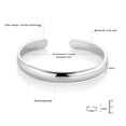 thumbnail image 2 of Women Solid 925 Sterling Silver Bangle Adjustable Opening Bracelet Girls Jewelry Birthday Gift, 2 of 5