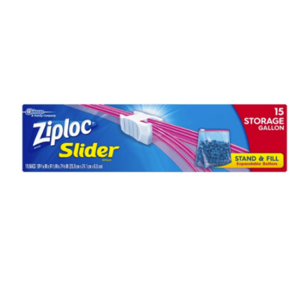 Ziploc Slider Storage Bags Gallon 15 ct