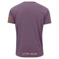 thumbnail image 4 of America 250 Shirts for Men Patriotic Star American Flag Print Short Sleeve Crew Neck T Shirts Muscle Relaxed Fit Soft Comfy Tshirt, Purple, #01 Purple, 4 of 4