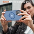 thumbnail image 4 of KOMI Magnetic for iPhone 13 Case, [Compatible with MagSafe][10 FT Military Grade Drop Protection] [2+Tempered Glass Screen Protector] Non-Slip Heavy Duty Full-Body Shockproof Phone Case, Sky Blue, 4 of 4