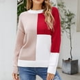thumbnail image 2 of Lilgiuy Women's Loose Pullover Cloud Sweater Long Sleeve Crew Neck Tops Shirt Crew Neck Sweate Red for 2022, 2 of 5