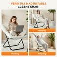 thumbnail image 3 of EDX Comfy Chair for Adults, Soft Faux Fur Folding Lounge for Bedroom Living Room Dorm Rooms Flexible Reading Chair, 3 of 7