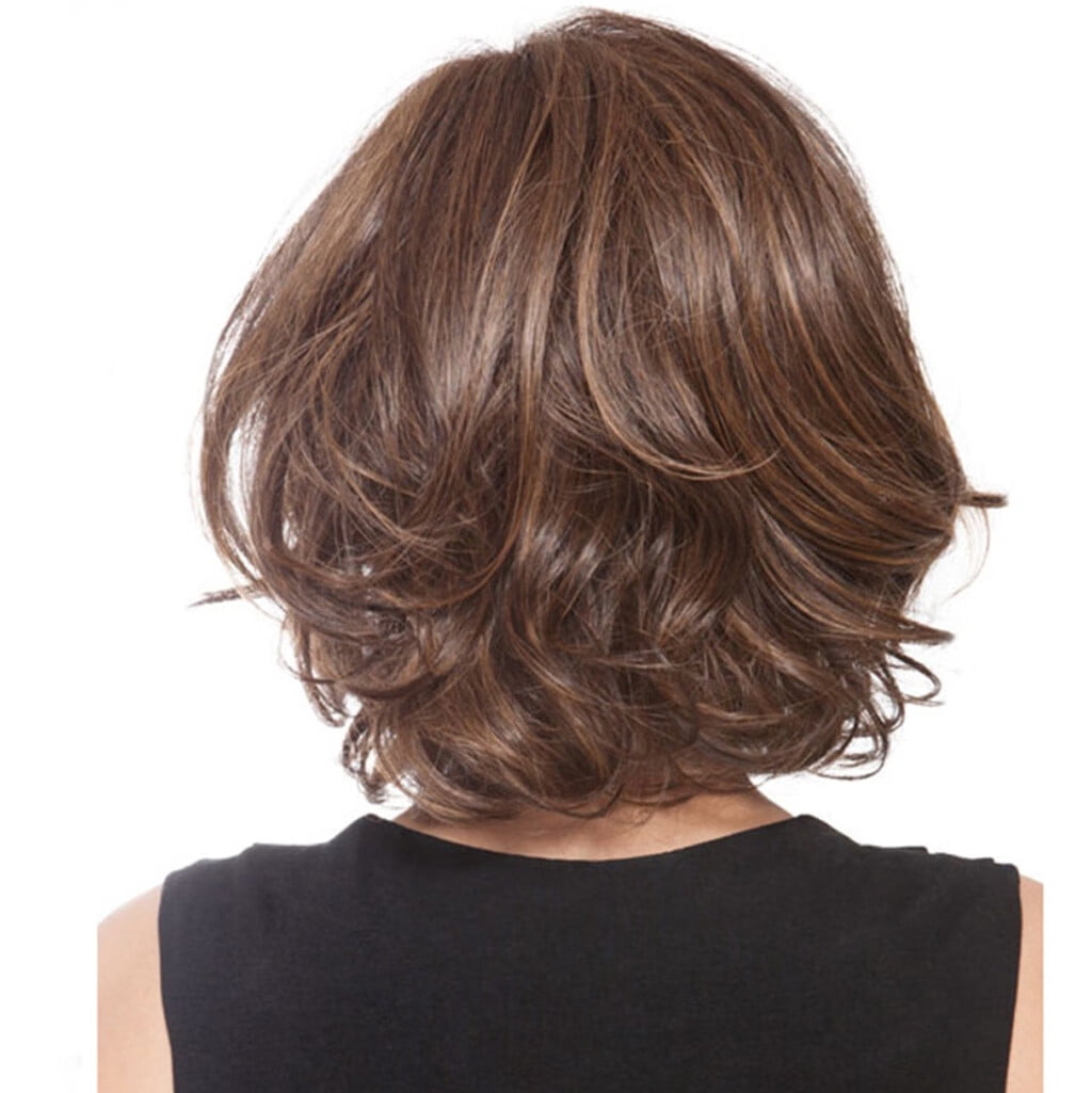 DOPI Human Hair Wigs For Women Black Color Natural Lace Hair Fashion Women's Sexy Full Wig Short Wig Curly Wig Styling Cool