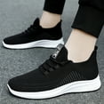 thumbnail image 4 of Elecsop Running Shoes for Men, Lightweight Breathable Knit Upper Fashion Sneakers for Men, Outdoor Casual Comfortable Walking Shoes for Men Athletic Jogging Gym, Black, 4 of 6
