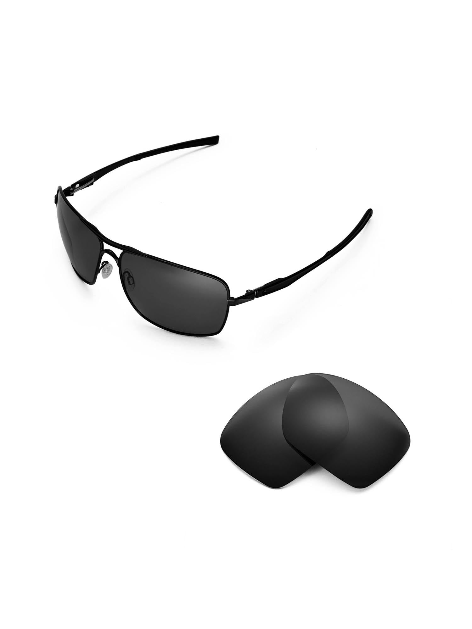 tilskuer Ironisk Produktion Walleva Black Polarized Replacement Lenses for Oakley Plaintiff Squared  Sunglasses - Walmart.com