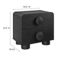 thumbnail image 4 of Nightstand Side End Table, Black, Wood, Hotel Bedroom, Modern Contemporary, HB38170, 4 of 9