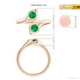 thumbnail image 5 of ANGARA Natural Calla Lily Two Stone Emerald Ring in 14K Rose Gold for Women (Size-4mm) | May Birthstone, Birthday, Anniversary, Jewelry Gift for Women | Natural Emerald Ring, 5 of 9