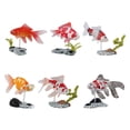 thumbnail image 1 of 6x figuras de peces en miniatura, decoraciones de peces de acuario, colección de animales marinos, accesorios artificiales con adornos de soporte Estilo B, 1 of 8