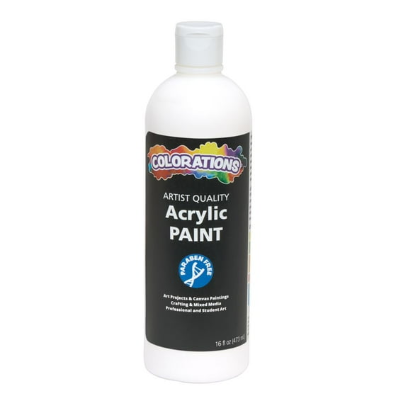Colorations Paraben-Free Acrylic Paint - 16 oz. White