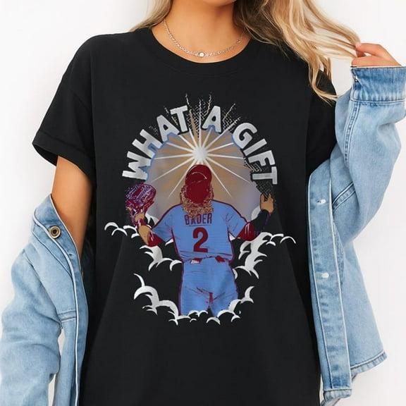 Philadelphia Baseball Harrison Bader what a gift shirt, Fun T-Shirt for Casual Wear, Beach Days, Festivals, Teams, Gifts