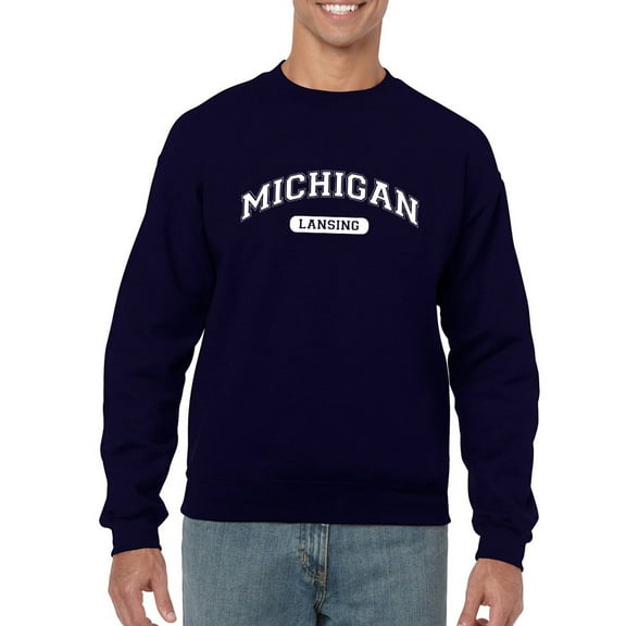 Lansing Michigan Men Sweatshirt, Male 3X-Large