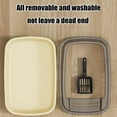 thumbnail image 4 of Cat Litter Box Open Top Large Size | High Sided Spill-Proof Scratch-Resistant PP Plastic | Non-Slip Base | Easy Clean | Includes Matching Scoop | 14.37"x10.63"x4.72" | Multiple Colors, 4 of 6