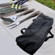 thumbnail image 1 of Bolsa de lona para almacenamiento de barbacoa | Organizador de tela grande de 26.8x8.7x5.5in para herramientas de parrilla, camping, viajes, deportes, bolsa con cremallera multiusos, negro | Asas, 1 of 6