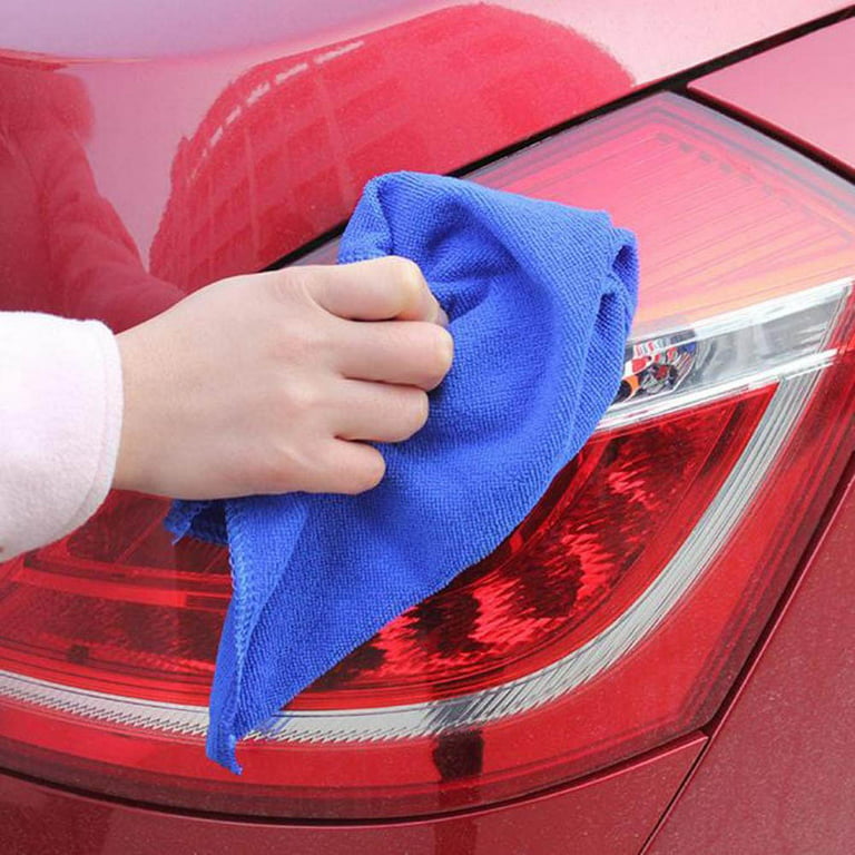 5PACK Cleaning Towel Soft Cloths Towels Cleaning Duster Microfiber Car Wash  Towel Water Absorption Anti-Static Wash Towel - (Blue) 
