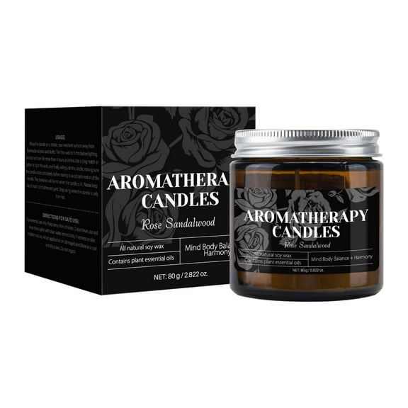 HHBEAUTY Rose Sandlwood Candles for Home Scented, Fresh Cut Roses Scented Candle, Perfect for Valentine’s Day, Birthday & Anniversary, Soy Candles for Home Scented, Home Décor
